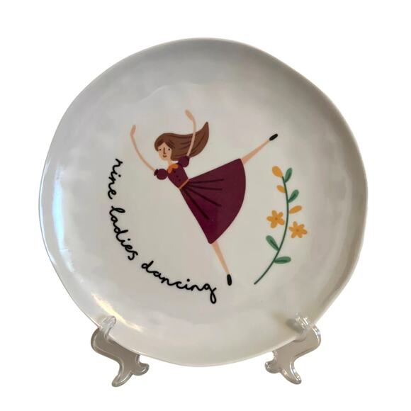 12 Days of Christmas Melamine Plate Set of 12 Salad Snack Plates NIB HOLIDAY - Picture 7 of 14